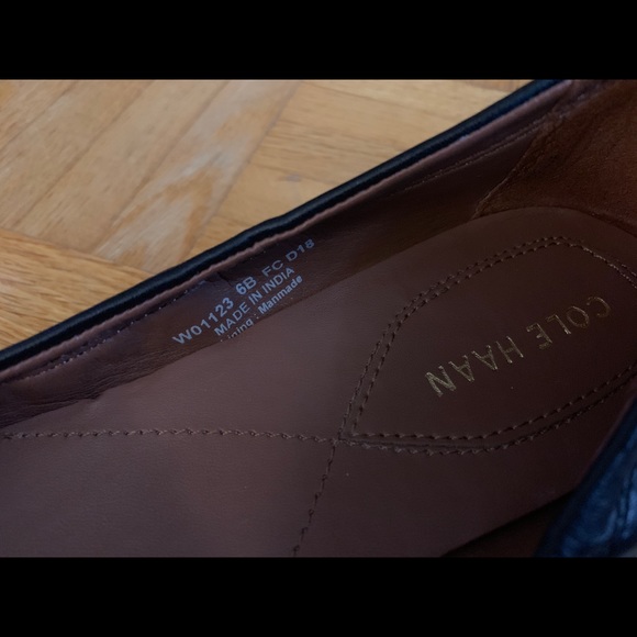 Cole Haan Elsie Ballet II Bow Flat Black New 6 - Picture 9 of 14